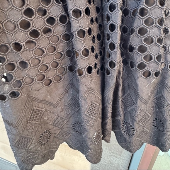 Talbots‎ Fit & Flare Dress 12P Petite Lace Eyelet NEW $189 Black - Picture 10 of 14